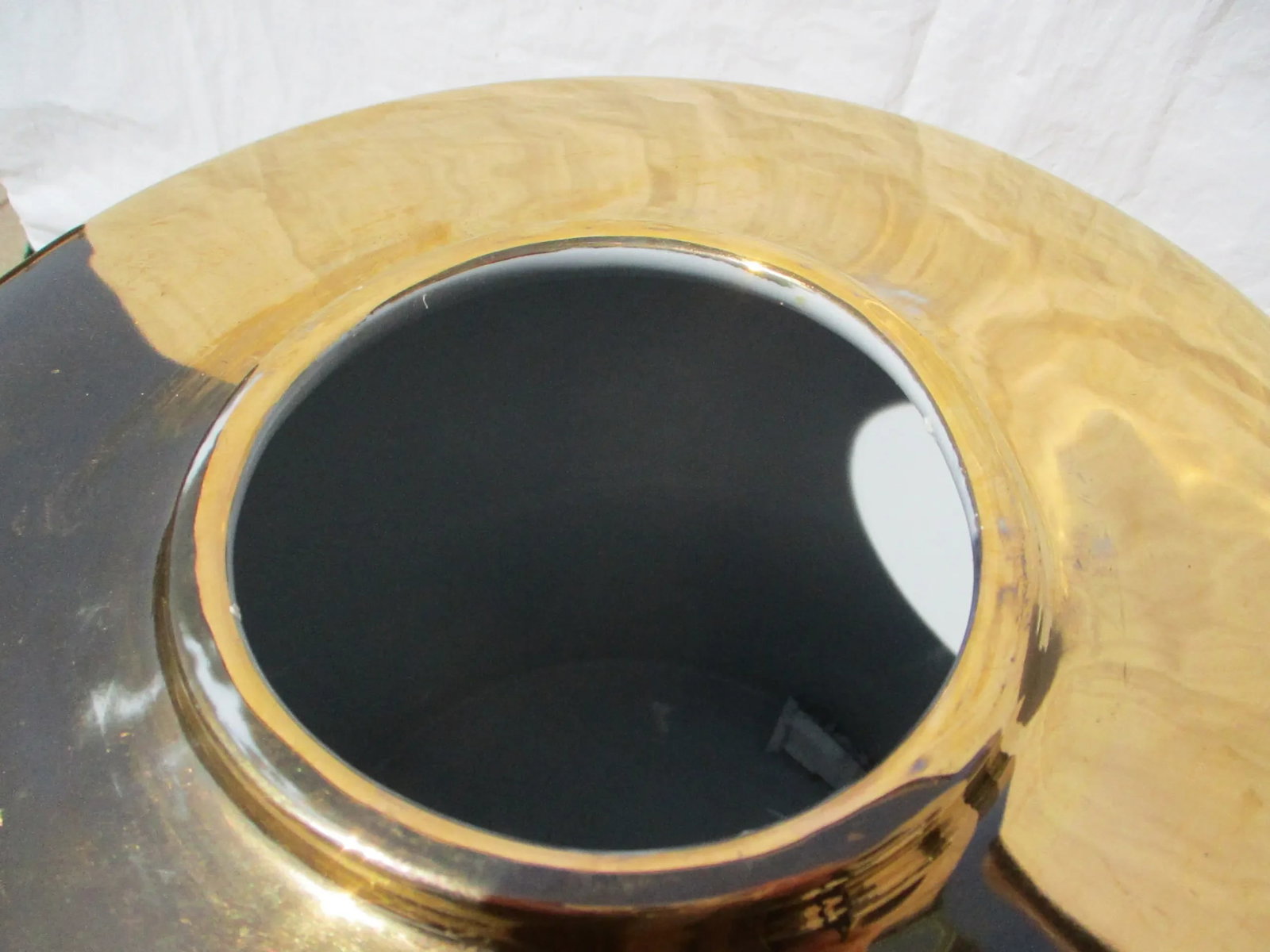 Gold Luster Porcelain Jar - 4