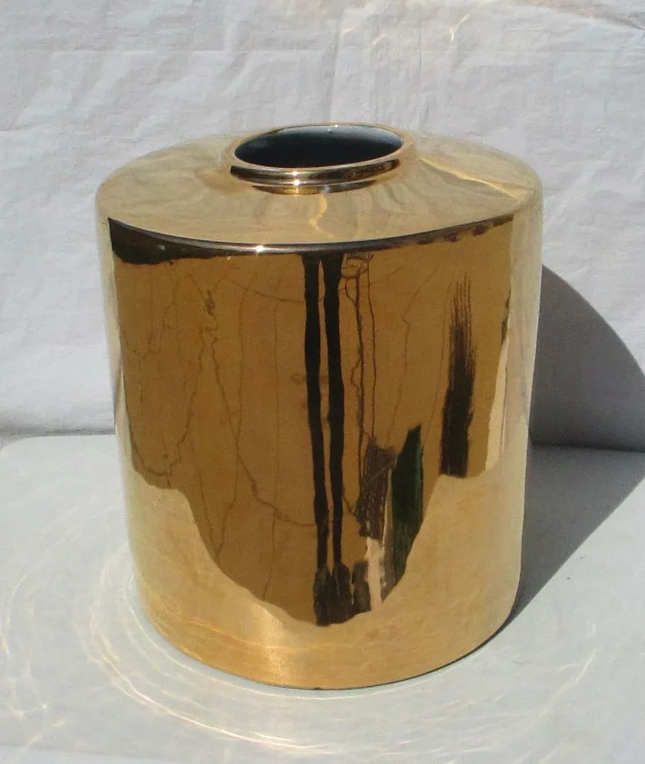Gold Luster Porcelain Jar - 8