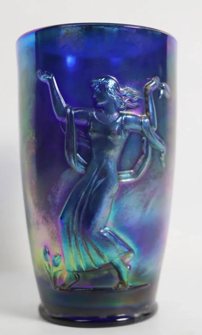 Fenton Faverne Spring and Fall Limited Edition Vase by Marge Reynolds and Carl Schmitz - 11