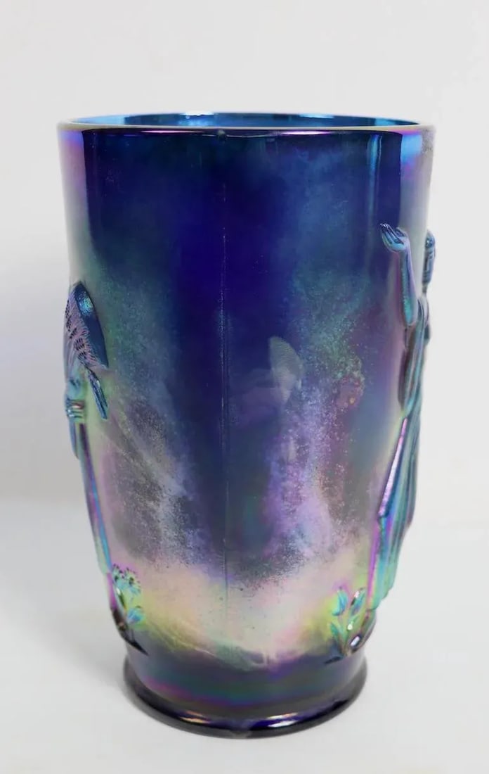 Fenton Faverne Spring and Fall Limited Edition Vase by Marge Reynolds and Carl Schmitz - 5
