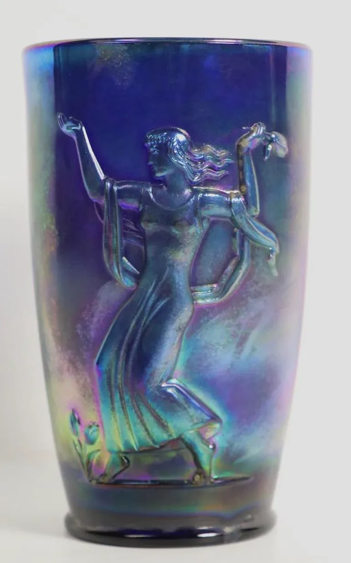 Fenton Faverne Spring and Fall Limited Edition Vase by Marge Reynolds and Carl Schmitz - 6