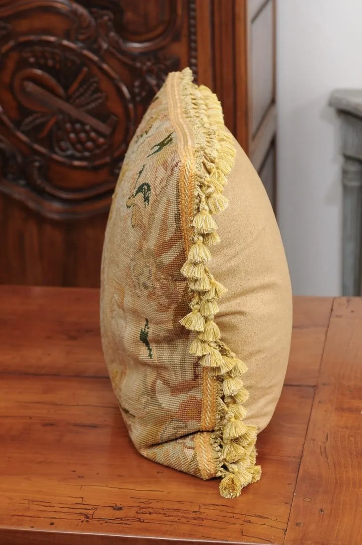 French 19th Century Needlepoint Tapestry Pillow - 10