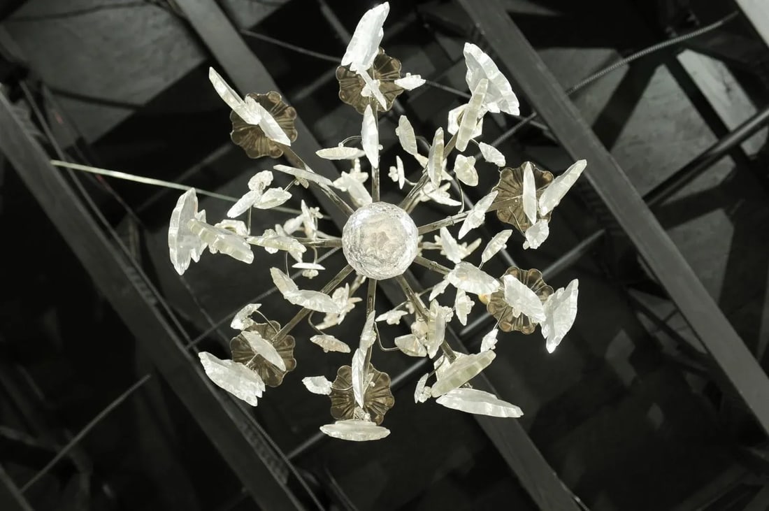 19th Century French Six-Light Crystal Chandelier with Silvered Iron Armature - 3