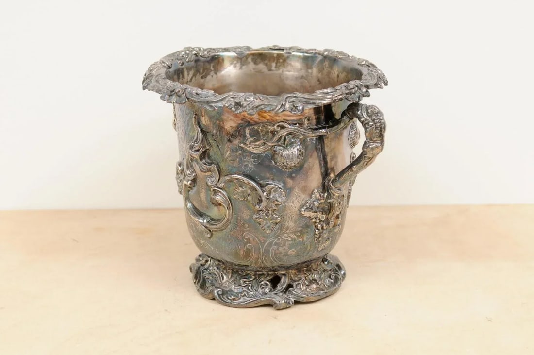 English 19th Century George III Sheffield Silver on Copper Champagne Bucket - 10