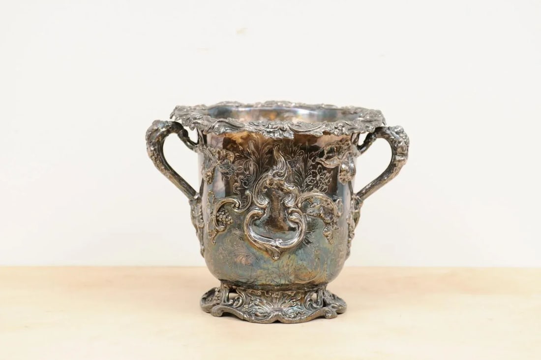 English 19th Century George III Sheffield Silver on Copper Champagne Bucket - 4