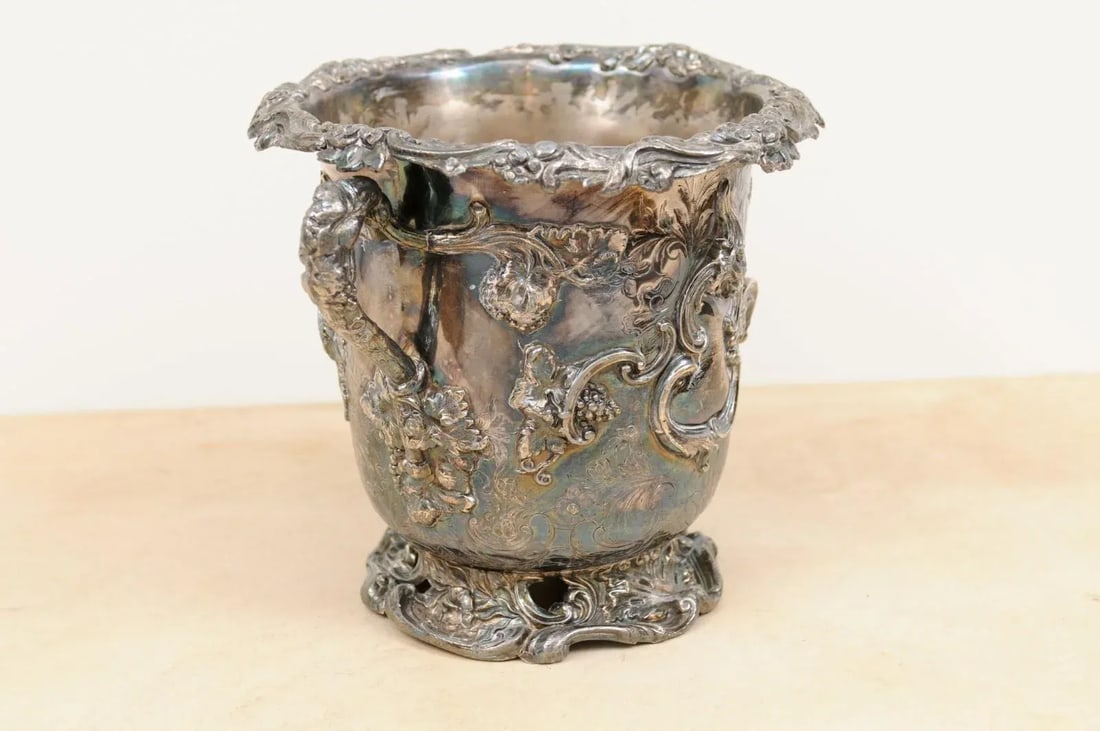 English 19th Century George III Sheffield Silver on Copper Champagne Bucket - 7