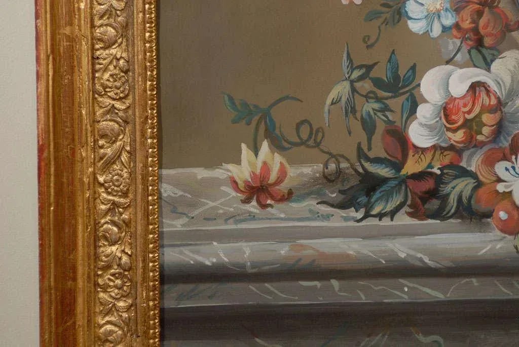 Early 19th Century French Empire Period Floral Still Life Pastel and Gouache Painting, Framed - 4