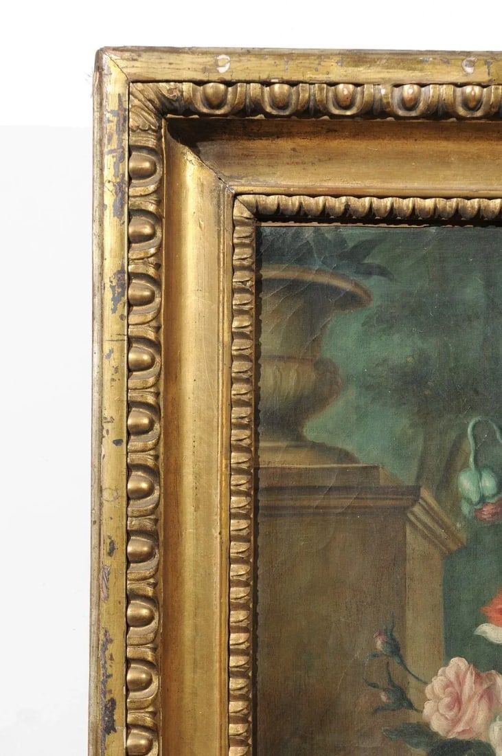 French Framed Still-Life Oil Painting Depicting a Bouquet of Flowers, circa 1850 - 10