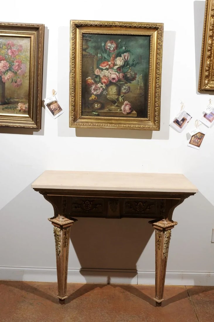 French Framed Still-Life Oil Painting Depicting a Bouquet of Flowers, circa 1850 - 4