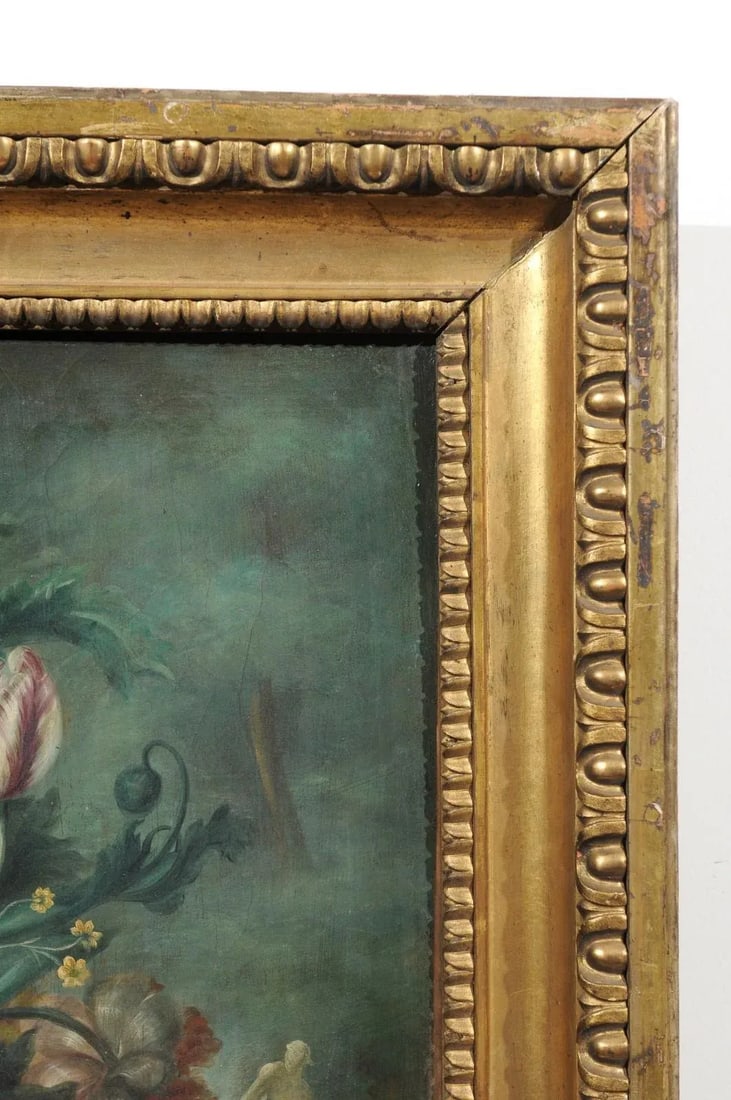 French Framed Still-Life Oil Painting Depicting a Bouquet of Flowers, circa 1850 - 9