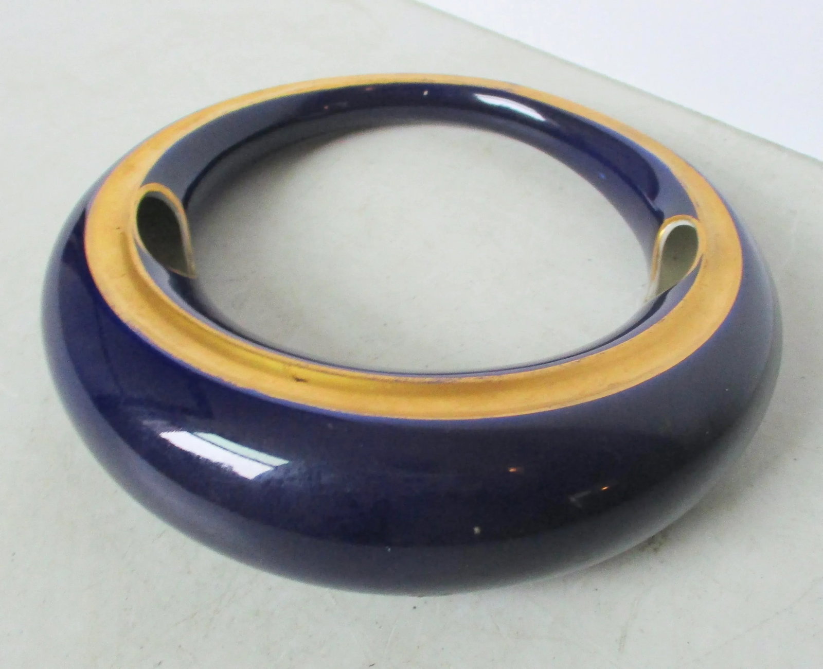 Lindner Kueps Porcelain Cobalt Art Deco Wall Pocket Vintage 30s - 2