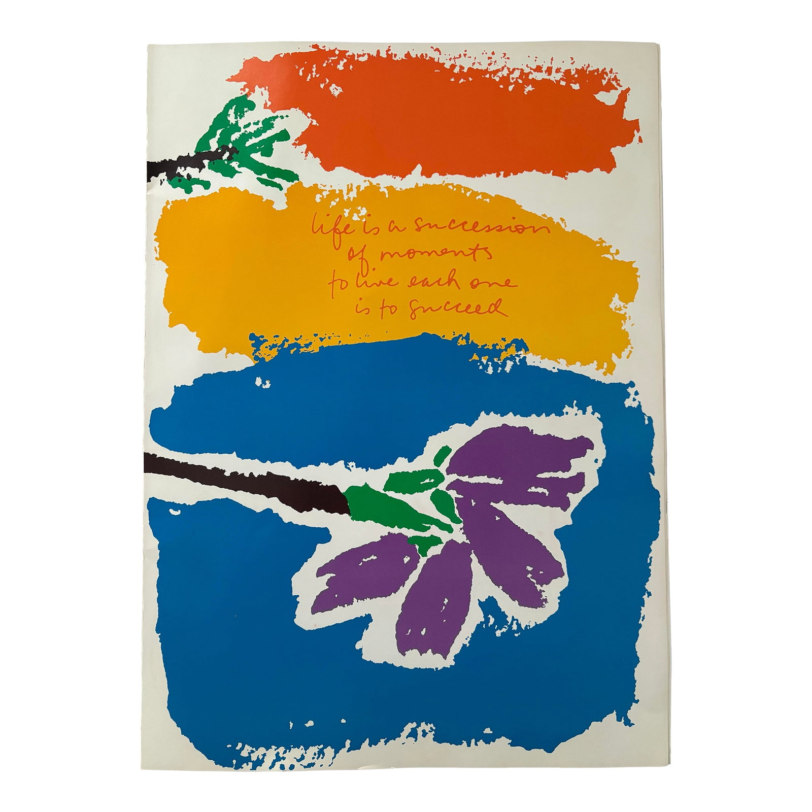 Corita Kent (Sister Mary Corita Kent) "Life Is a Succession of Moments..." Original Print (1982) (1 of 2)