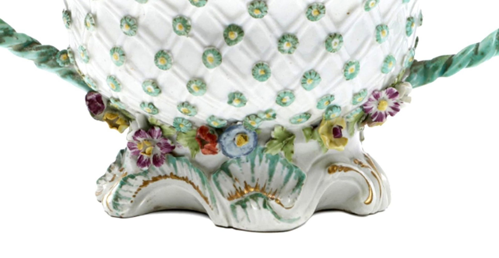 18th-Century Derby Porcelain Footed Strawberry Tureen and Cover - 7