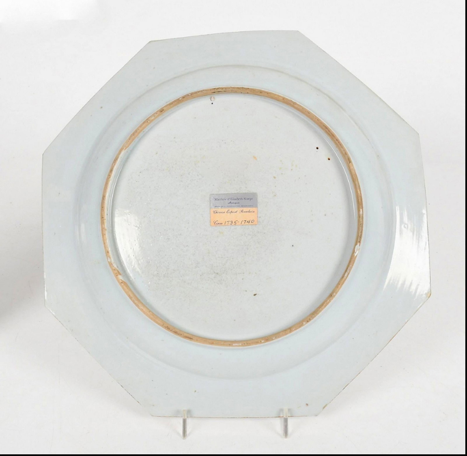 Early 18th Century Chinese Export Porcelain Famille Rose Octagonal Botanical Dish - 5