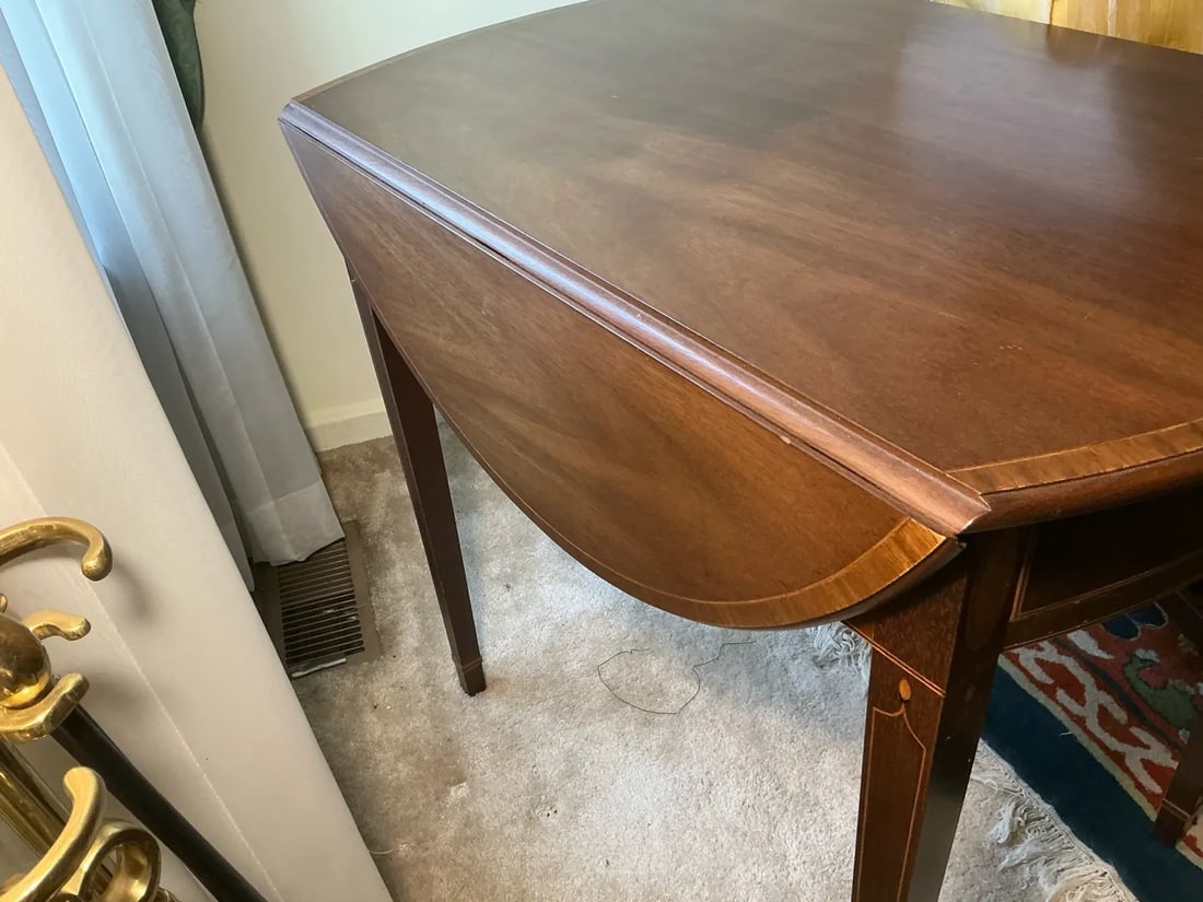 Vintage Kittinger Old Dominion Hepplewhite Style Drop Leaf End Tables - Set of 2 - 11