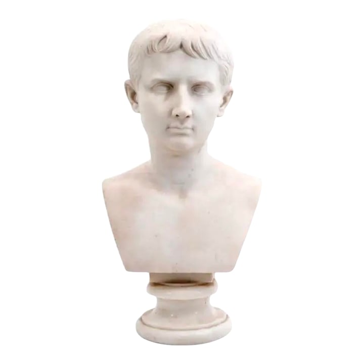 Italian Grand Tour Marble Bust of Augustus Caesar (1 of 8)