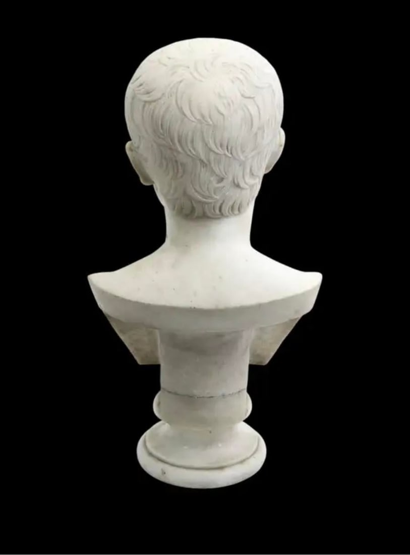 Italian Grand Tour Marble Bust of Augustus Caesar - 5