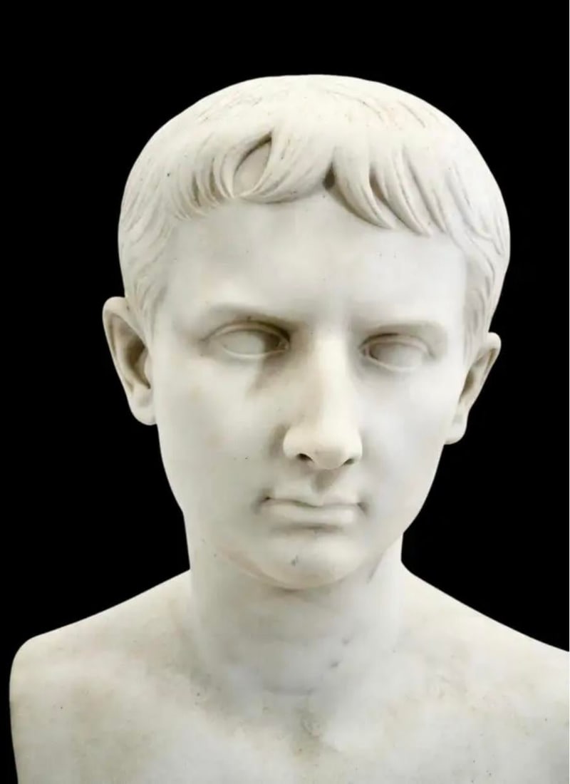 Italian Grand Tour Marble Bust of Augustus Caesar - 6