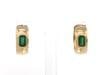 0.52 cts Natural emerald earrings in 14k gold - 7