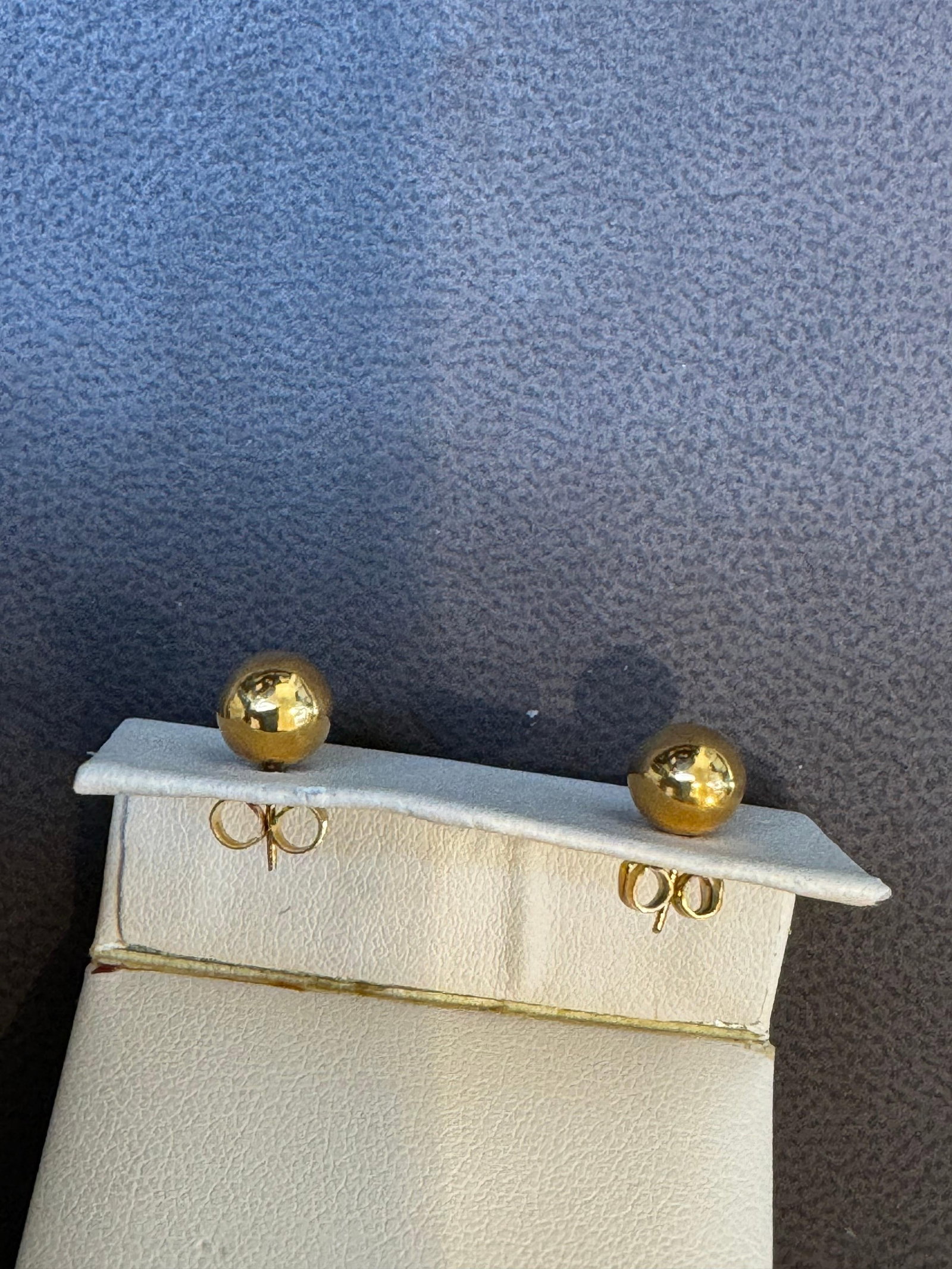 Round Ball Plain Gold Stud Post Earrings 14 Karat Yellow Gold - 6