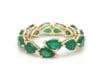 Natural 3.90 CTS Zambian emerald snake band ring in 18k gold - 2