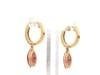 1.02 Cts Natural ruby earring in 18k gold - 2