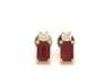 1.24 cts Natural ruby and 0.21 diamond earrings in 14k gold - 6