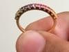 Natural 0.54 cts rainbow sapphire ring in 18k gold - 3