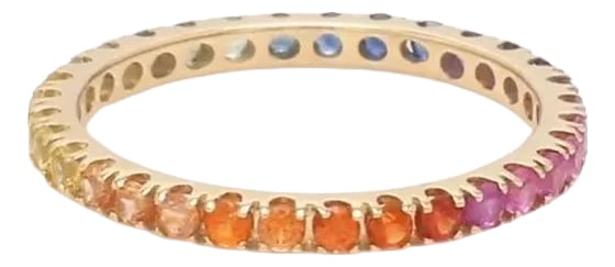 Natural 1.94 cts rainbow sapphire ring in 14k gold: Enjoy duty free shopping with faster turnaround times and a seamless experience! All our shipments are duty free and have door to door delivery! GEMSTONE DETAILS : âœ¦ Gemstone :