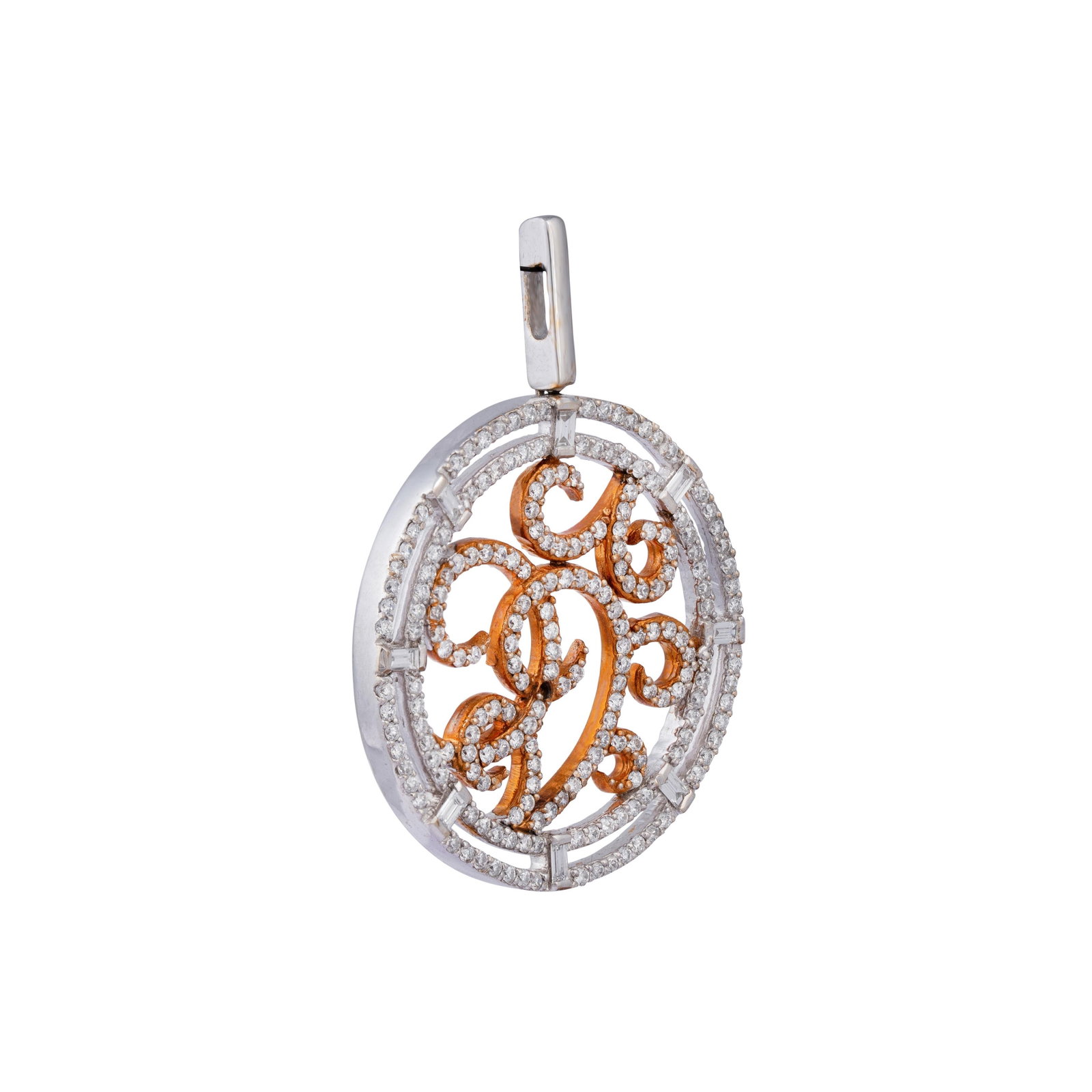 Diamond pendant Set with earrings in 18k gold - 5