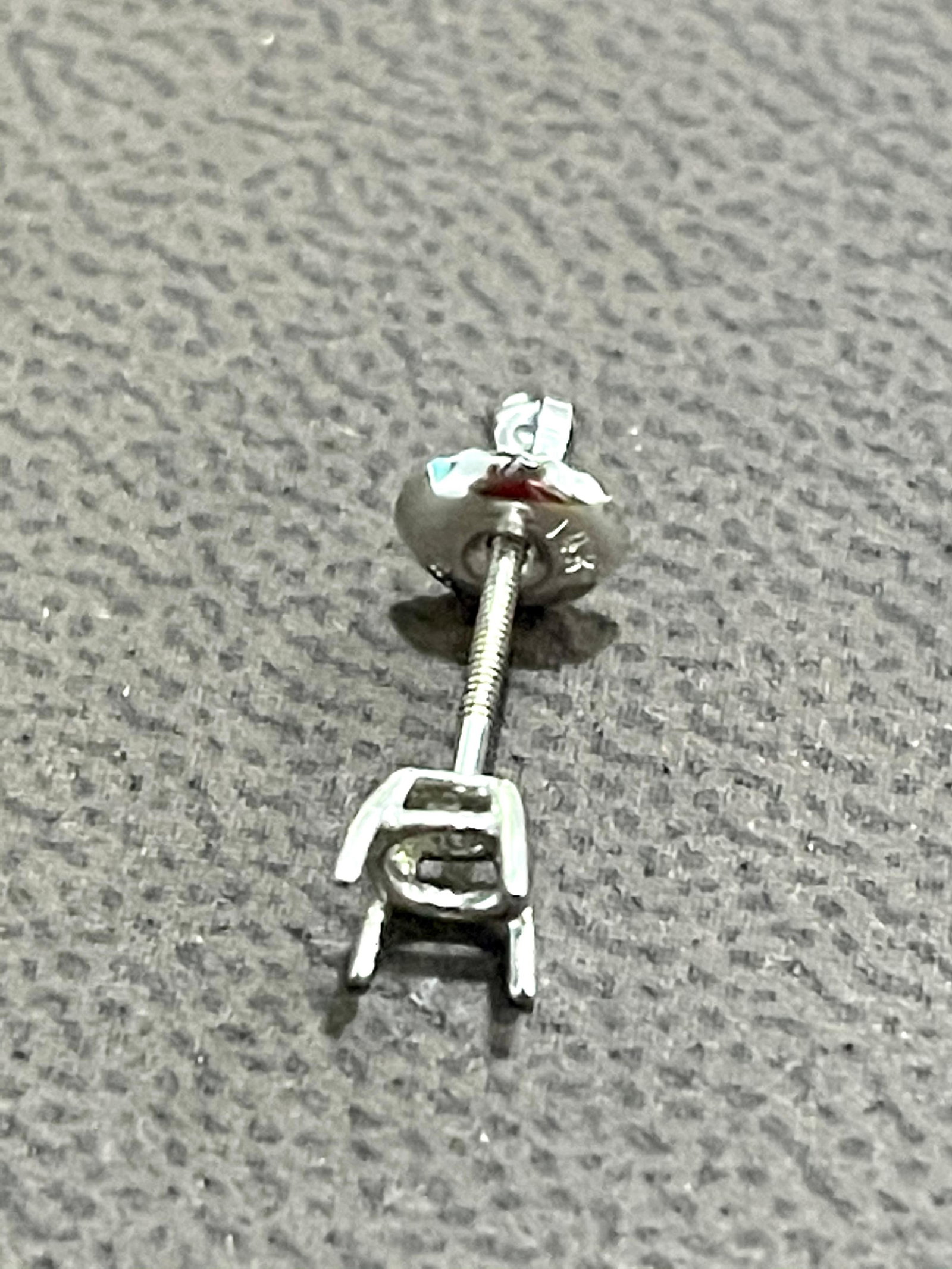 1 Carat Solitaire Natural Ruby Earrings 4 Prongs Screw Back 14 Karat White Gold - 16