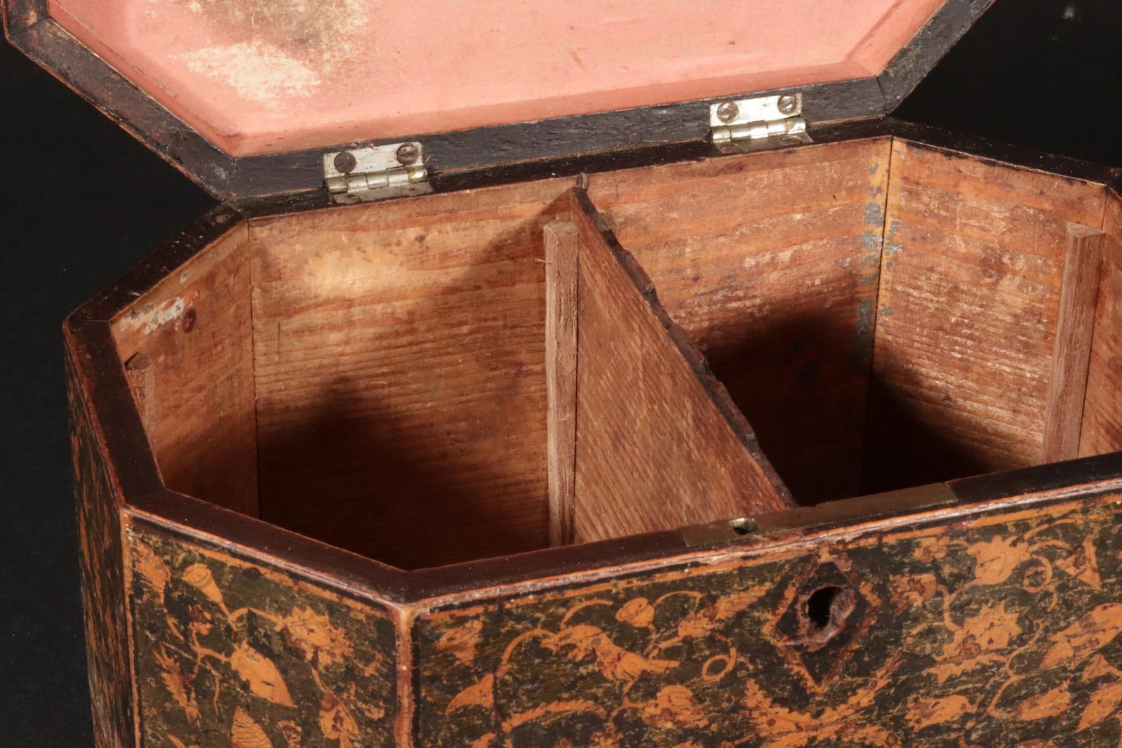 Regency English Penwork Double Tea Caddy, England, Circa 1820 - 11