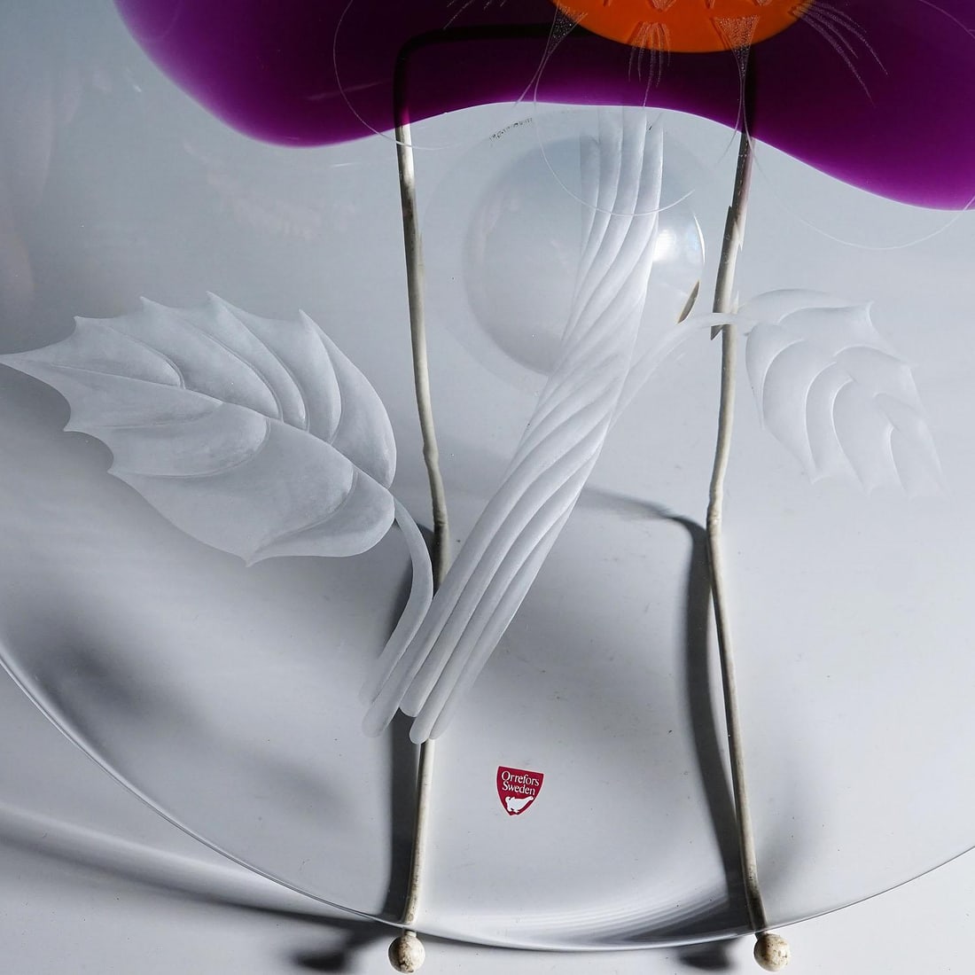 Expo Art Glass Plate by Olle Alberius for Orrefors, Sweden 1977 - 5