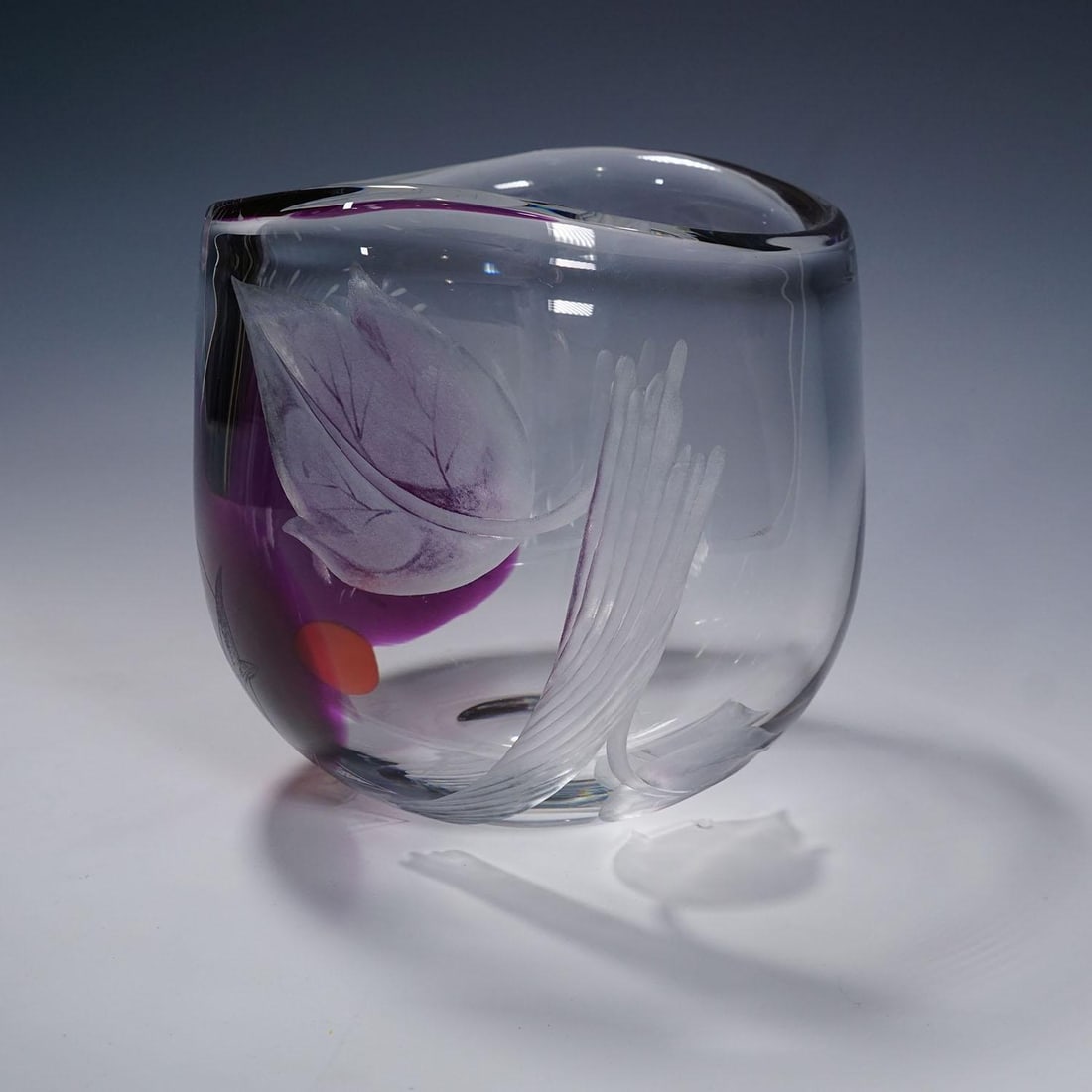 Tree of Live Art Glass Vase by Olle Alberius for Orrefors, Sweden 1977 - 2