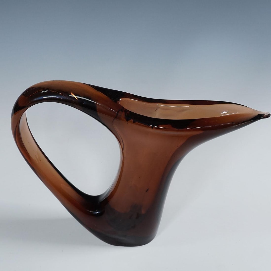 Vintage Murano Glass Vase Anse Volanti by A.Ve.M. 1950s - 3