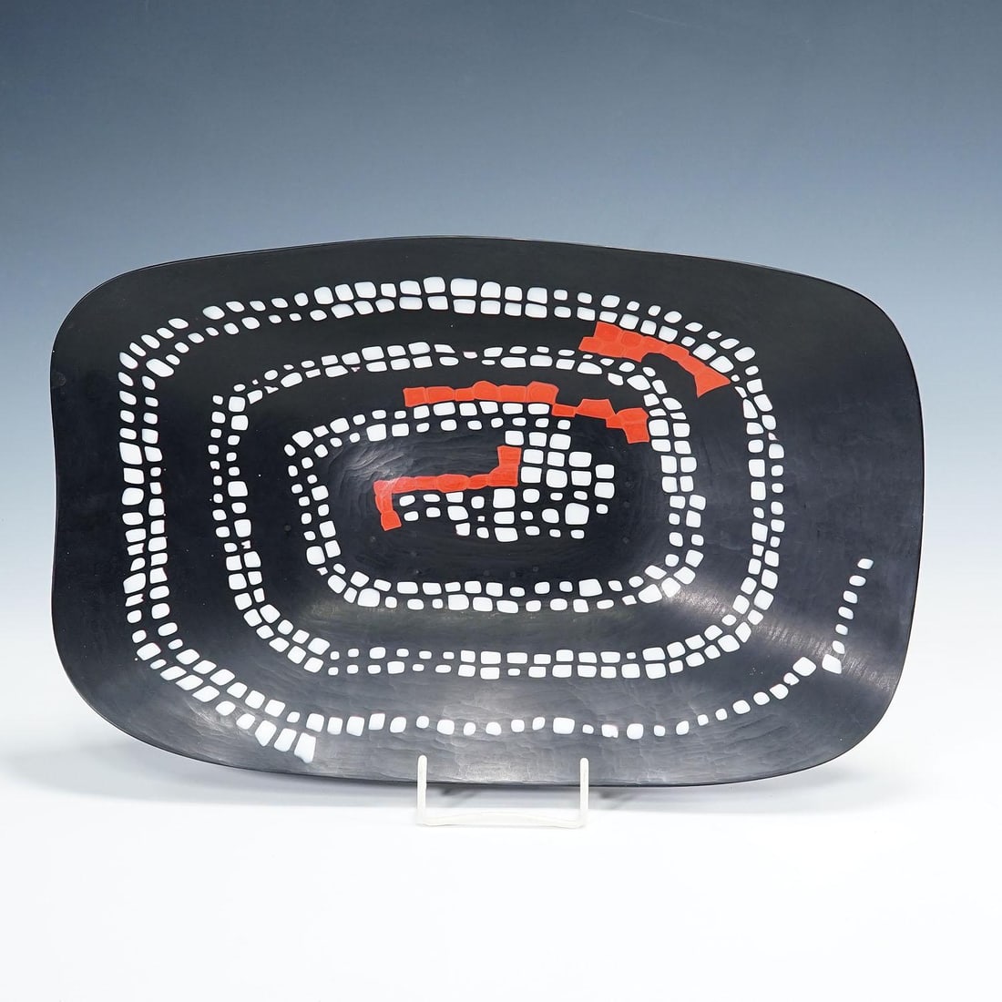 Large Murrine Plate Serpente by Carlo Scarpa for Venini Murano Ca. 1940s - 2