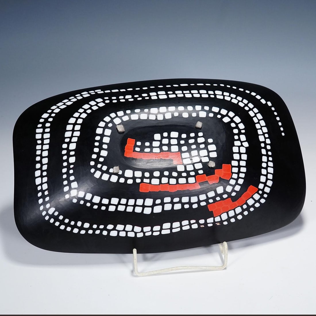 Large Murrine Plate Serpente by Carlo Scarpa for Venini Murano Ca. 1940s - 3