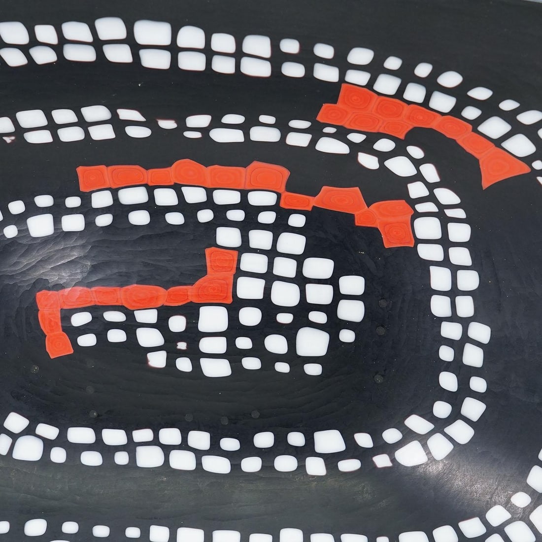 Large Murrine Plate Serpente by Carlo Scarpa for Venini Murano Ca. 1940s - 9