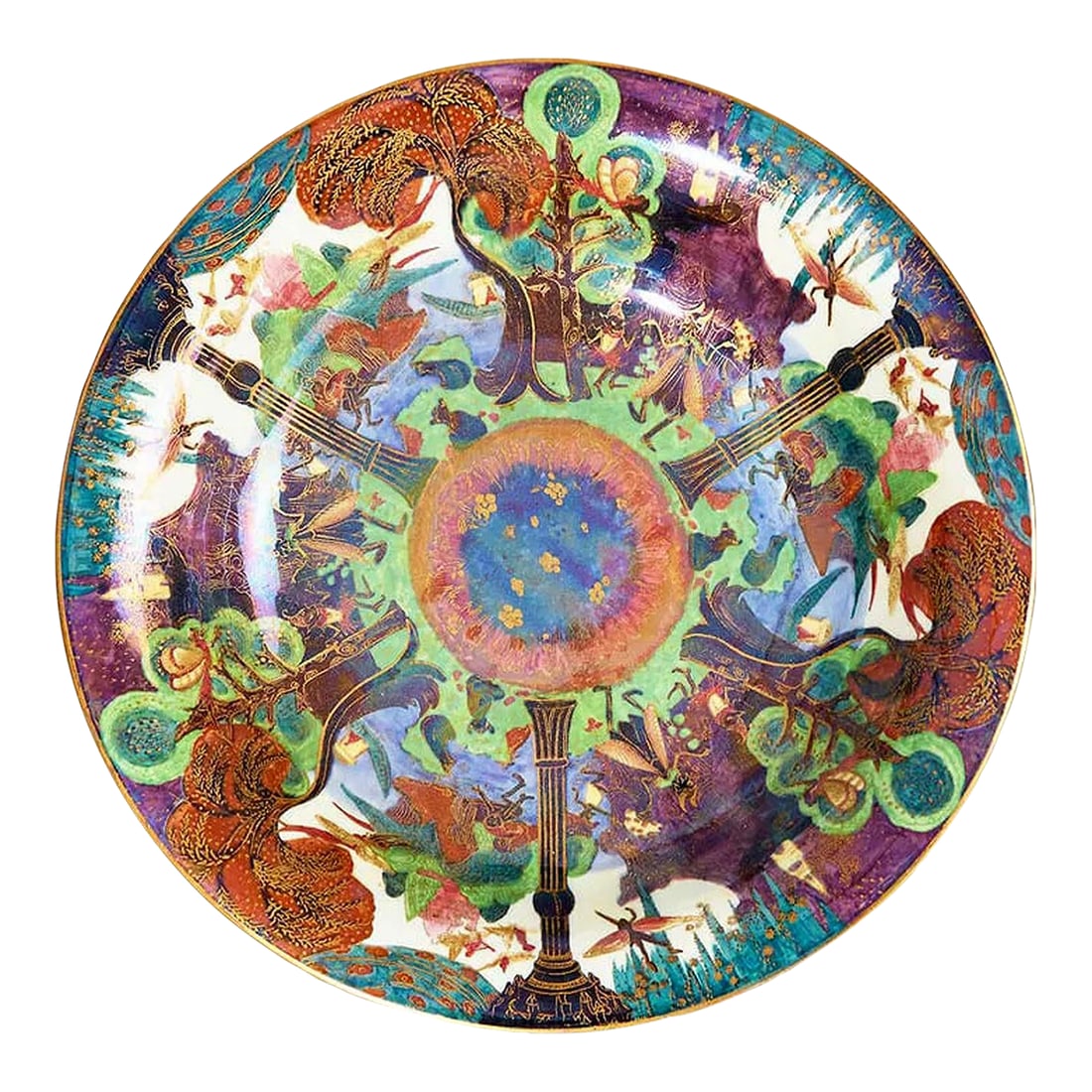 1920s Wedgwood Fairyland Lustre Charger "Garden of Paradise", Daisy Makeig-Jones (1 of 4)