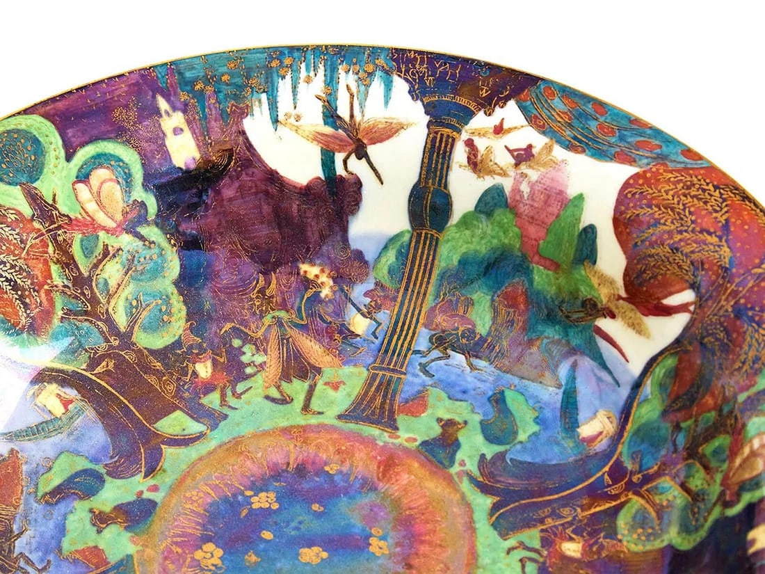 1920s Wedgwood Fairyland Lustre Charger "Garden of Paradise", Daisy Makeig-Jones - 3