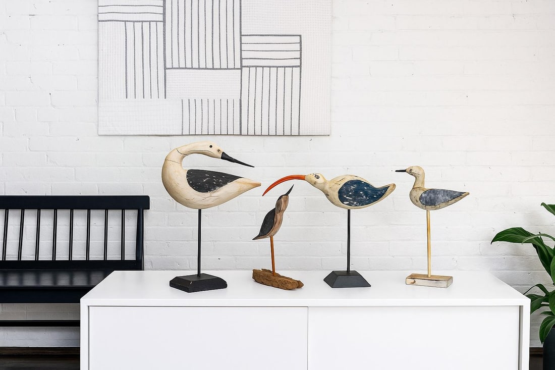 Folk Art Duck With Tin Wings on Stand, Early 20th Century - 5