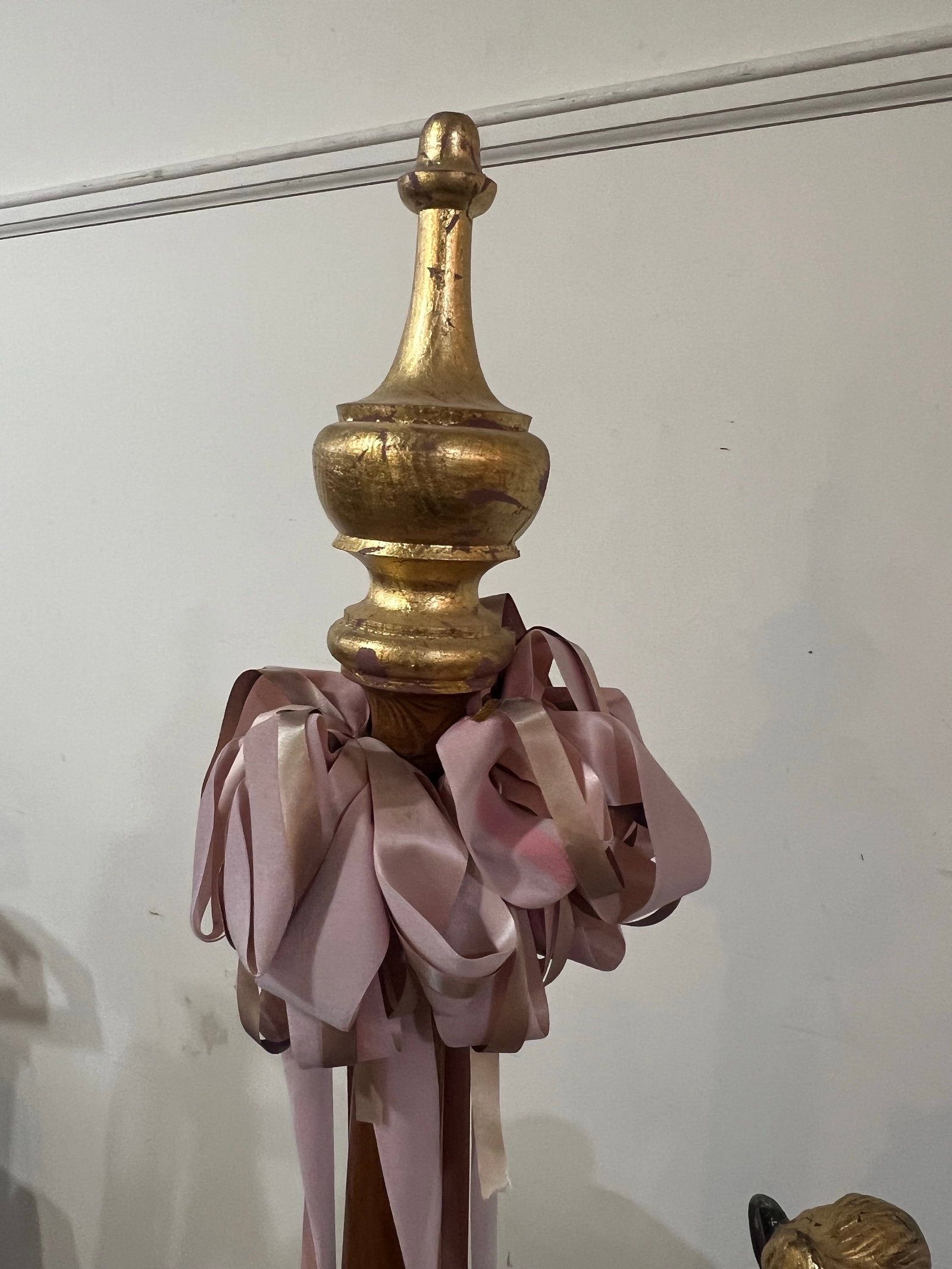 1980s Rotocast Molded Carousel Lifesize Miniature Horse on Wooden Pole - 10