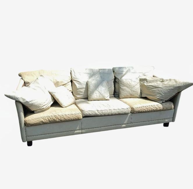 Timeless Elegance: Rare 1980 Vintage Dansk Danish Leather Sofa - 9