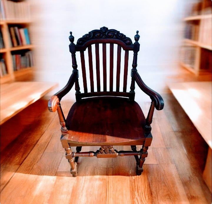 Exquisite, Two-Piece Antique Mahogany Set Stamped by Michigan Chair - 3
