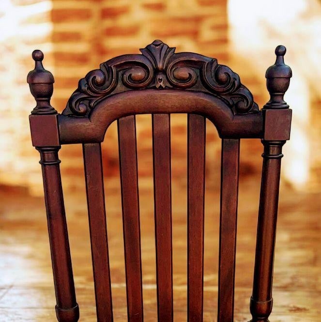 Exquisite, Two-Piece Antique Mahogany Set Stamped by Michigan Chair - 5