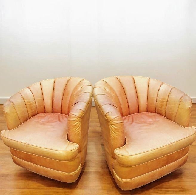 Stunning Expressions Furniture Leather Collection (Loveseat & a Pair of Swivel Chairs) - 10