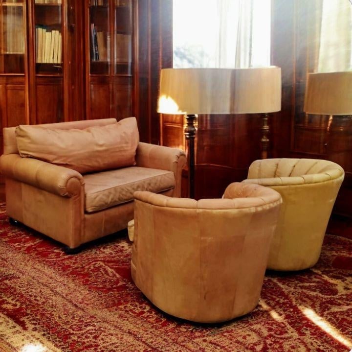 Stunning Expressions Furniture Leather Collection (Loveseat & a Pair of Swivel Chairs) - 6