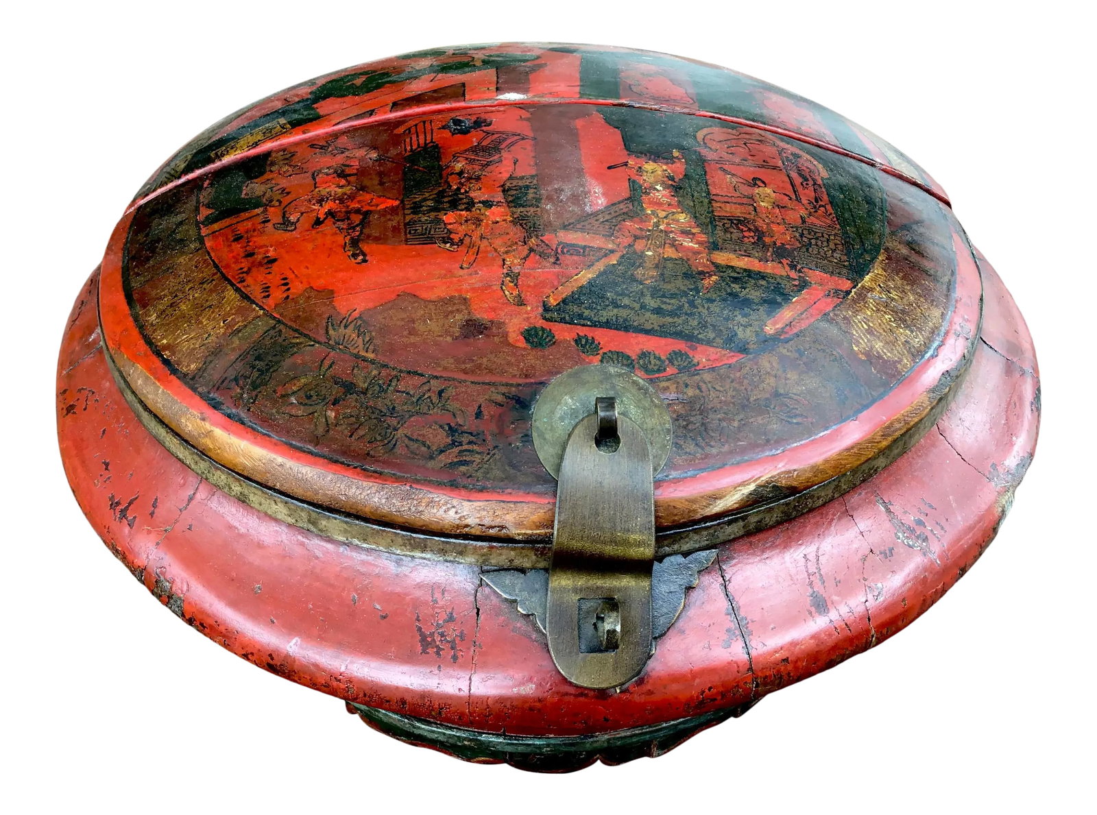 Hand-Made Chinese Red Lacquered Chinoiserie Box (1 of 9)