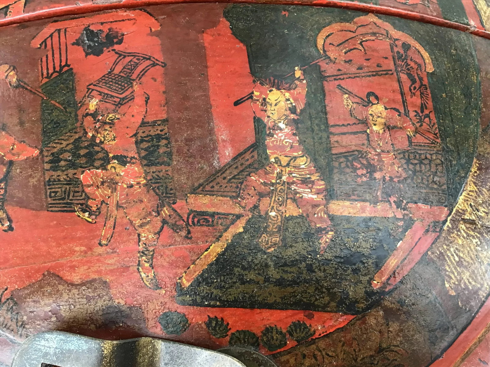 Hand-Made Chinese Red Lacquered Chinoiserie Box - 6