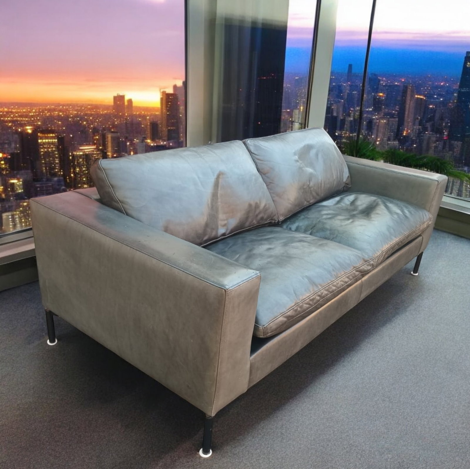 The Blu Dot New Standard 78"³ Leather Sofa - 12